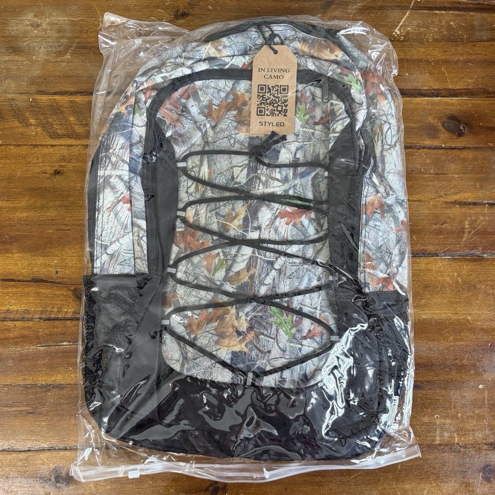 NWT Camo Backpack Basic Classic Camouflage School Sports Hunting Travel